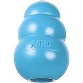KONG - Puppy Toy Natural Teething Rubber - Fun to Chew, Chase and Fetch - for Large Puppies - Blue