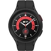 SAMSUNG Galaxy Watch 5 Pro 45mm Bluetooth Smartwatch w/Body, Health, Fitness and Sleep Tracker, Black (Renewed)