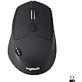 Logitech M720 Triathlon Multi-Device Wireless Mouse, Bluetooth, USB Unifying Receiver, 1000 DPI, 8 Buttons, 2-Year Battery, C