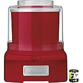 Cuisinart ICE-21R Frozen Yogurt-Ice Cream & Sorbet Maker Red Bundle with 1 YR CPS Enhanced Protection Pack