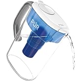 PUR 7-Cup Pitcher Water Filter with 1 Genuine PUR Filter- Small Capacity, 2-in-1 Powerful, Faster Filtration, Lasts 2 Months 