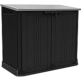 Keter Store it Out Nova Outdoor Garden Storage Shed, 32 x 71.5 x 113.5 cm, Dark Grey with Light Grey Lid