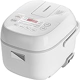 TOSHIBA Rice Cooker Small 3 Cup Uncooked – LCD Display with 8 Cooking Functions, Fuzzy Logic Technology, 24-Hr Delay Timer an