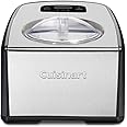Cuisinart ICE-100 1.5-Quart Ice Cream and Gelato Maker, Fully Automatic with a Commercial Quality Compressor and 2-Paddles, 1
