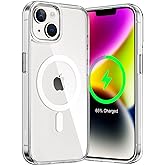 JETech Magnetic Case for iPhone 14 6.1-Inch Compatible with MagSafe Wireless Charging, Shockproof Phone Bumper Cover, Anti-Sc