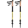 Montem Ultra Strong Trekking, Walking, and Hiking Poles - One Pair (2 Poles) - Collapsible, Lightweight, Quick Locking, and U