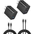 Anker iPhone 15 Charger, Anker USB C Charger, 2-Pack 20W Dual Port USB Fast Wall Charger, USB C Charger Block for iPhone 15/1