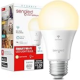 Sengled Smart Bulb, WiFi Light Bulbs, Dimmable Alexa Light Bulb, Smart Light Bulbs that Work with Alexa & Google Home, A19 So