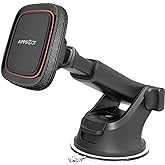 APPS2Car Magnetic Phone Car Mount, Universal Dashboard Windshield Industrial-Strength Suction Cup Car Phone Mount Holder with