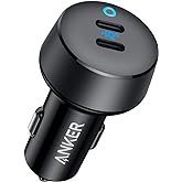 Anker USB C Car Charger, 40W 2-Port PowerIQ 3.0 Type C Adapter, PowerDrive III Duo with Power Delivery for iPhone 14 13 12 11