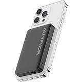 Anker Magnetic Power Bank 10,000mAh, Wireless Portable Charger, 20W Fast Charging Battery Pack with USB-C, Magsafe-Compatible
