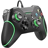 YCCSKY Wired PC Controller for Gaming, Game Controller for Windows 7/8/10/11 with 3.5mm Headphone Plug, Turbo Function, Dual 