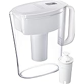 Brita Metro Water Filter Pitcher, BPA-Free Water Pitcher, Replaces 1,800 Plastic Water Bottles a Year, Lasts Two Months or 40
