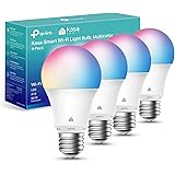 Kasa Smart Light Bulbs, Full Color Changing Dimmable Smart WiFi Bulbs Compatible with Alexa and Google Home, A19, 9W 800 Lume
