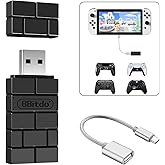 8BitDo USB Wireless Controller Adapter 2 Converter Dongle for Switch/Switch OLED,Steam Deck,Windows,Raspberry Pi, macOS, PS5/