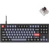 Keychron V3 Wired Custom Mechanical Keyboard, TKL Tenkeyless QMK/VIA Programmable Macro with Hot-swappable Keychron K Pro Bro