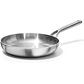 OXO Mira Tri-Ply Stainless Steel, 10" Frying Pan Skillet, Induction, Multi Clad, Dishwasher and Metal Utensil Safe