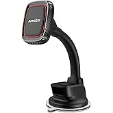 APPS2Car Magnetic Phone Holder for Car, Dashboard Windshield Phone Holder Mount with Flexible Arm & Built-in Strong Magnets, 