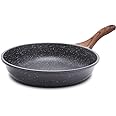 SENSARTE Nonstick Frying Pan Skillet, Swiss Granite Coating Omelette Pan, Healthy Stone Cookware Chef's Pan, PFOA Free (8/9.5