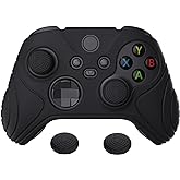 eXtremeRate PlayVital Samurai Edition Black Anti-Slip Controller Grip Silicone Skin for Xbox Core Wireless Controller, Ergono