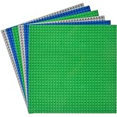 JNZong 6 Pack Classic Baseplates Building Base Plates for Building Bricks 100% Compatible with Major Brands-Baseplates 10" x 