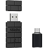 Mcbazel 8Bitdo Wireless USB Adapter 2 for PS5/ Switch OLED/NS Switch/Windows/MacOS/Raspberry Pi/Xbox Series X/Xbox Series S/S