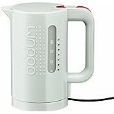 Bodum 34oz Bistro Electric Water Kettle For Coffee & Tea, BPA-Free Plastic, Rapid-Boil, Auto Shut-Off, White