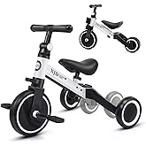 XJD 5 in 1 Kids Tricycles for 12 Month to 3 Years Old Toddler Bike Toddler Tricycle Boys Girls Tricycle for Toddlers 1-3 Baby