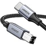 UGREEN USB B to USB C 3 FT Printer Cable, Nylon USB B to C Cord for MacBook Pro/Air, MIDI Cable Compatible with Yamaha Piano 