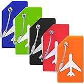 5Pack Silicone Luggage Tag with Name ID Card Perfect to Quickly Spot Luggage Suitcase by Ovener