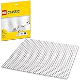 LEGO Classic White Baseplate, Square 32x32 Stud Foundation to Build, Play, and Display Brick Creations, Great for Snowy and W