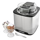 Nostalgia 2-Quart Digital Electric Ice Cream for Homemade Ice-Cream, No Salt or Ice Required, Overnight Chill Canister, Stain