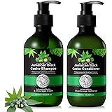 Jamaican Black Castor Oil Shampoo and Conditioner Set for Thinning Hair, and Regrowth, Hair Thickening Shampoo Revive Moistur