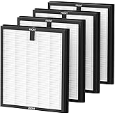 4 Pack HY4866 True HEPA Replacement Filters for MORENTO and WESTHEY HY4866 Air Purifier, YIOU M1 Air Cleaner Purifier, 3-in-1