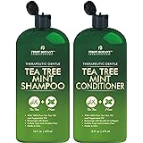 Tea Tree Mint Shampoo and Conditioner - Pure Tea Tree Oil & Peppermint Oil - Fights Hair Loss, Promotes Hair Growth, Fights D