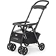 Chicco KeyFit Caddy Frame Stroller, Accepts All Chicco Infant Car Seats, Adjustable Handle, Parent Tray | Black/Black
