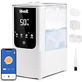 LEVOIT Humidifiers for Bedroom Home, Smart Warm and Cool Mist Air Humidifier for Large Room, Auto Customized Humidity, Fast S
