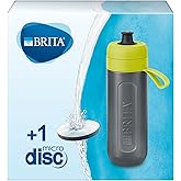 BRITA Active Water Filter Bottle, reduces chlorine and organic impurities, BPA free, Lime, 600 ml