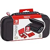 Game Traveler Nintendo Switch Deluxe OLED Case - Also for Switch & Switch Lite, Black Ballistic Nylon, Viewing Stand & Bonus 