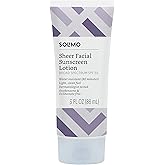 Amazon Brand - Solimo Sheer Face Sunscreen SPF 55, UVA/UVB Protection, Lightweight Water Resistant, Formulated without Octino