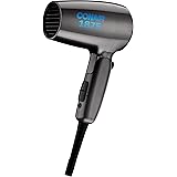 Conair Travel Hair Dryer with Dual Voltage, 1875W Compact Hair Dryer with Folding Handle, Travel Blow Dryer