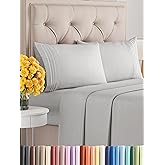 Queen Size 4 Piece Sheet Set - Comfy Breathable & Cooling Sheets - Hotel Luxury Bed Sheets for Women & Men - Deep Pockets, Ea