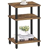 TUTOTAK End Table, Side Table, Nightstand, 3-Tier Storage Shelf, Sofa Table for Small Space, Living Room, Bed Room TB01BB049