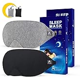Mavogel Cotton Sleep Mask - Updated Design Light Blocking Sleep Mask, Soft and Comfortable Eye Blindfold for Men Women, Eye M