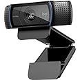 Logitech C920x HD Pro Webcam, Full HD 1080p/30fps Video Calling, Clear Stereo Audio, HD Light Correction, Works with Skype, Z