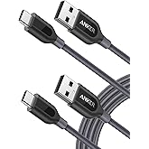 Fast Charging Cable, Anker [2-Pack 6ft] Powerline+ USB-C to USB-A, Double-Braided Nylon, USB Type C, for Samsung Galaxy S10/ 