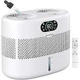 Reuseable Wick Evaporative Humidifier for Bedroom Quiet Healthy Baby Humidifier, No White Dust, Evaporative Humidifier Large 