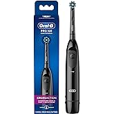 Oral-B Pro 100 CrossAction, Battery Powered Electric Toothbrush, Black