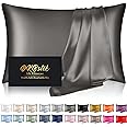 Silk Pillowcase for Hair and Skin, Mulberry Silk Pillow Cases Standard Size, Cooling Sleep Both Sides Natural Silk Satin Pill
