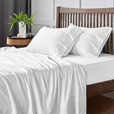 CozyLux Cooling Sheets Queen Size, Rayon derived from Bamboo, Oeko-TEX Certified Luxuriously Soft & Cooling Silky Sheet Set -